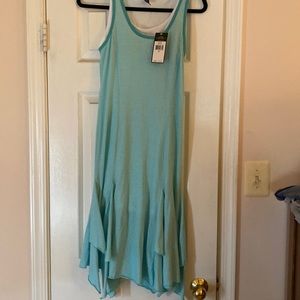 Ralph Lauren slim dress with ragged tiered bottom. Two third length.